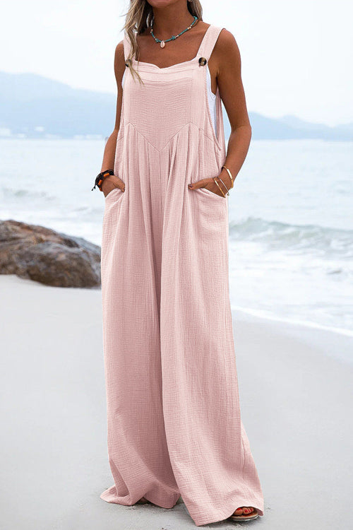 Women's Bohemian Overall Jumpsuit – Wide Leg Spaghetti Strap Summer Style