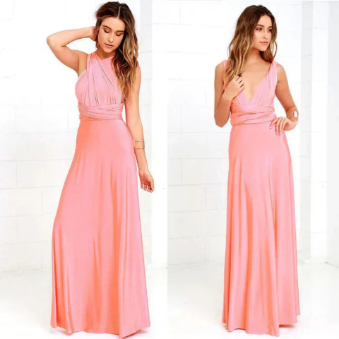 Women's Adjustable Strap Maxi Dress – Lightweight Elegant Summer Style