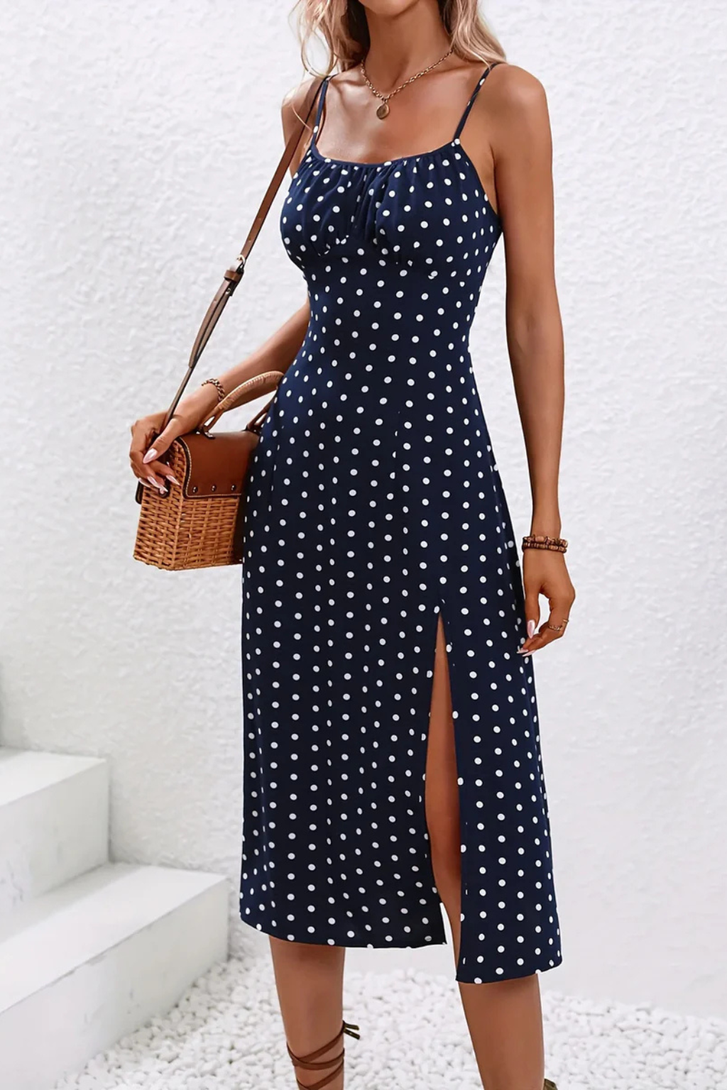 Women's Floral Boho Midi Dress – Sleeveless Summer Style