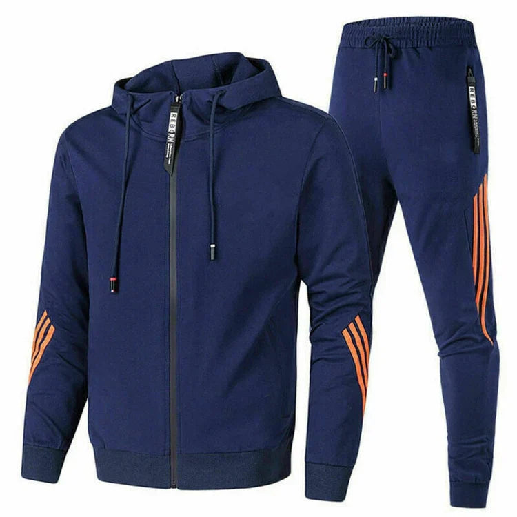 Men's Hooded Tracksuit Set – Comfortable Modern Everyday Style