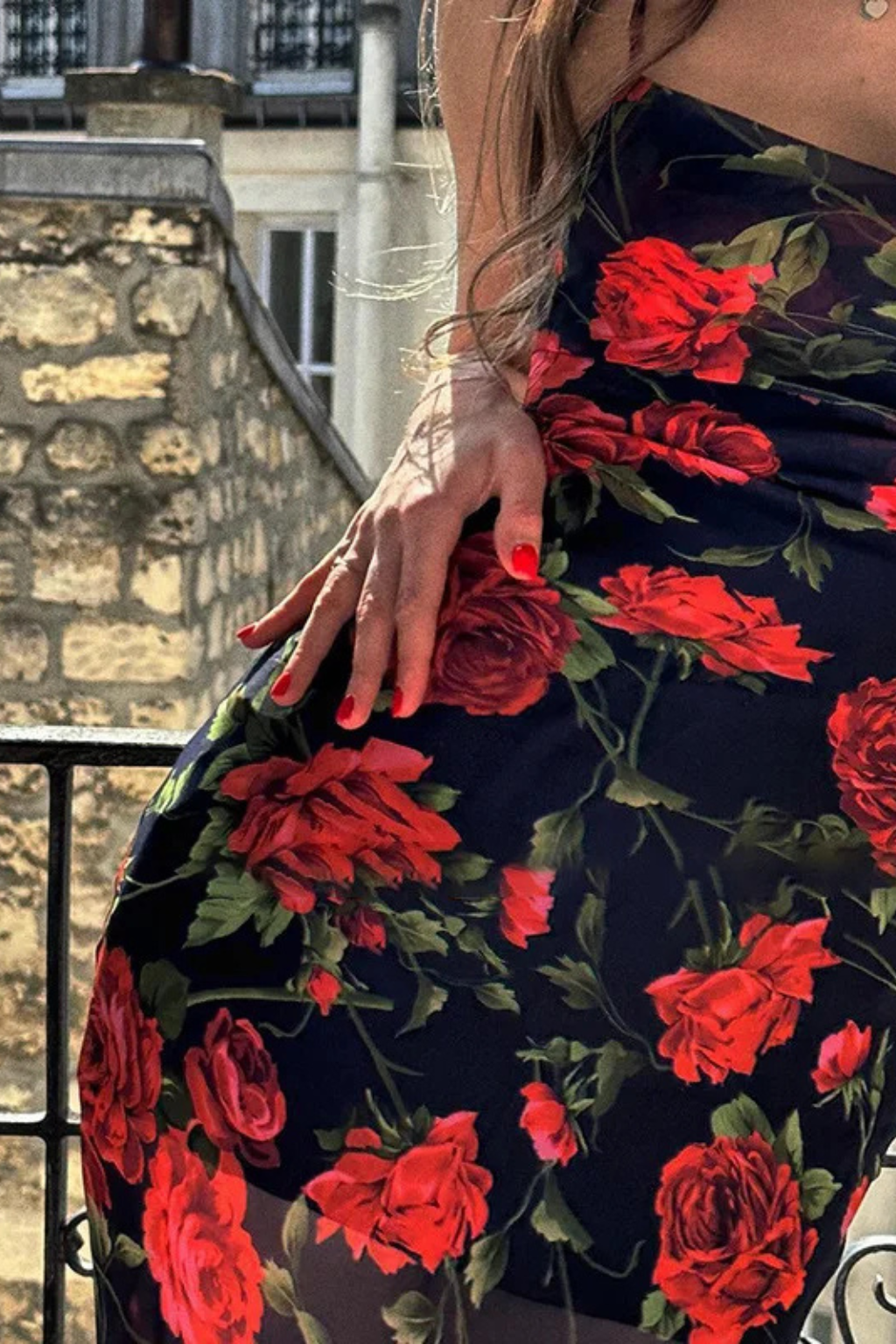 Women's Floral Spaghetti Strap Maxi Dress – Summer Wedding Style