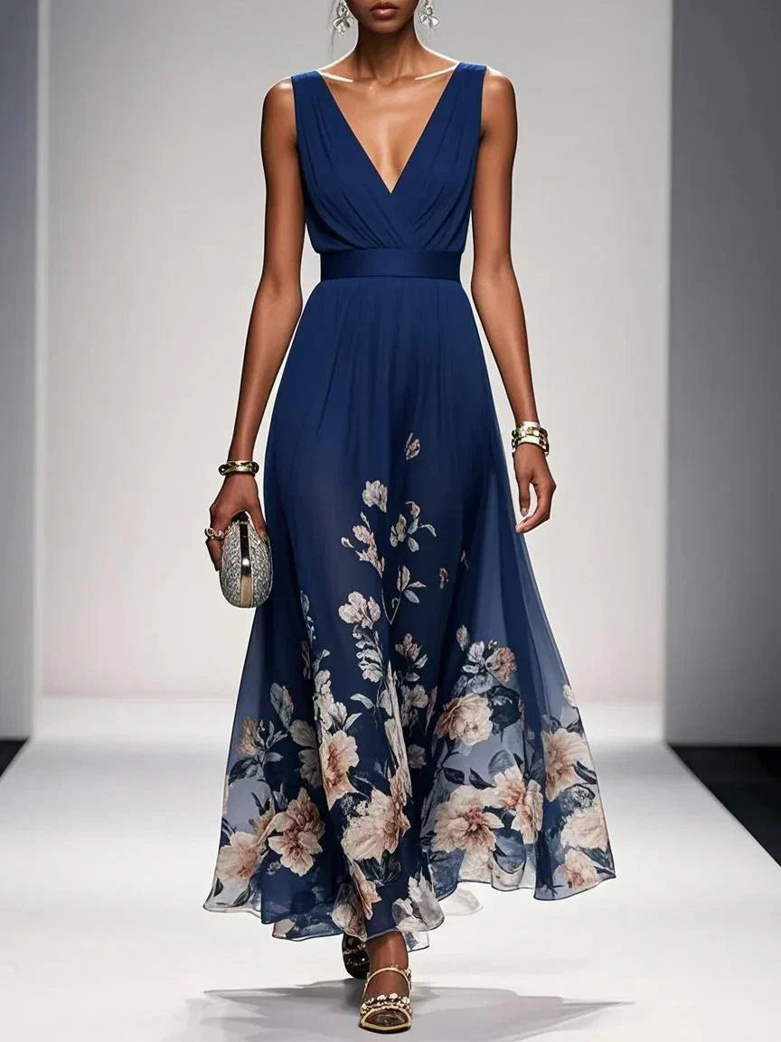 Women's Floral Print Wedding Guest Dress – Elegant Occasion Style