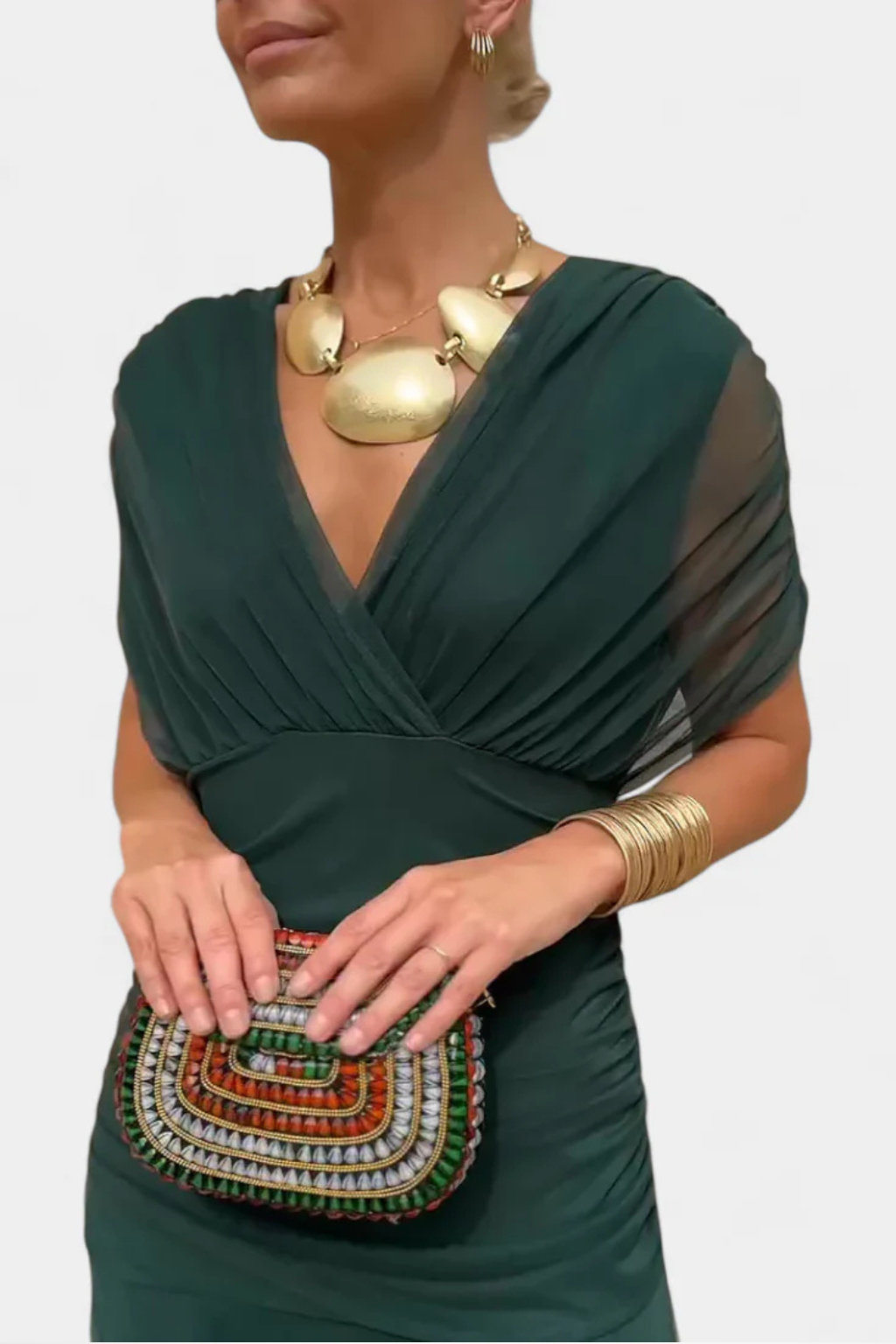 Women's Off-Shoulder Pleated Dress – Elegant Summer Style