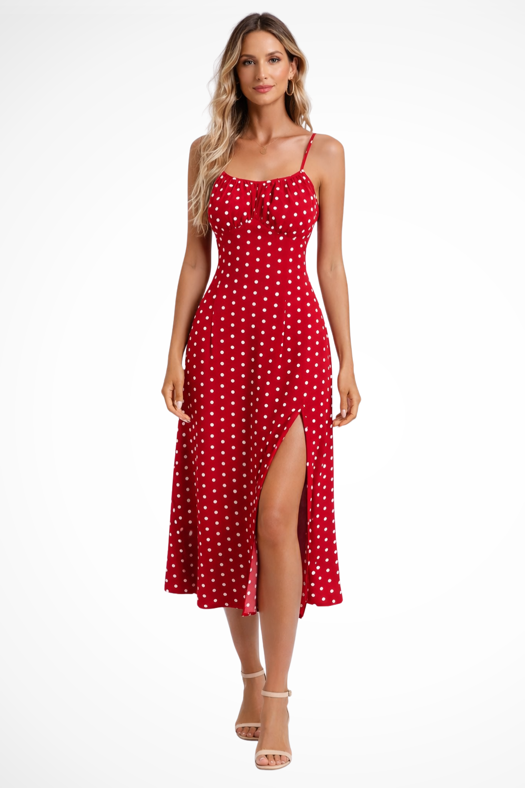 Women's Floral Boho Midi Dress – Sleeveless Summer Style