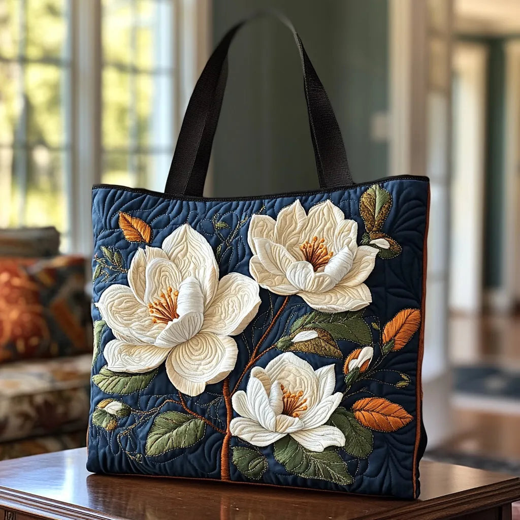 Delicate Magnolia Quilted Bag – Soft Floral Everyday Accessory