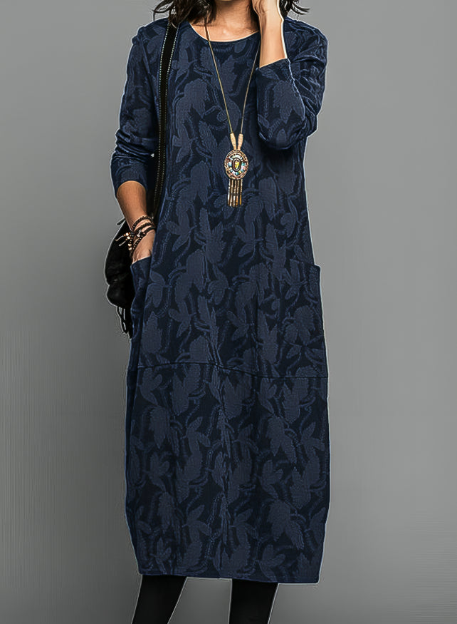 Women's Wedding Guest Printed Midi Dress – Elegant Occasion Style
