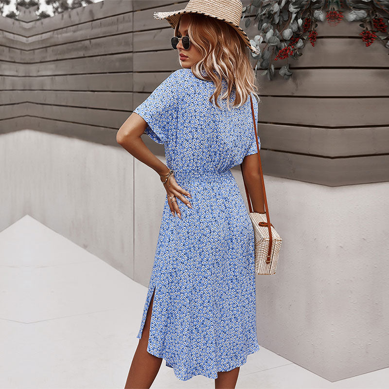Women's Cotton Midi Dress – Relaxed Comfortable Everyday Style