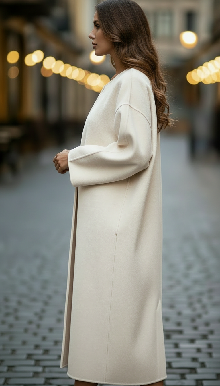 Women's Oversized Longline Coat – Elegant Everyday Outerwear Style