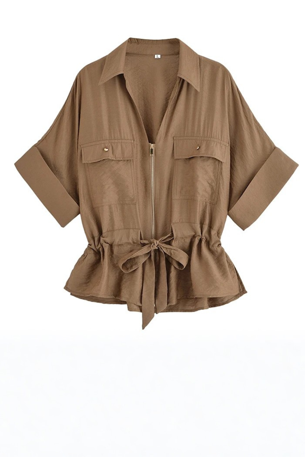 Women's Tie Front Shirt and Wide Leg Trousers Set – Elegant Style