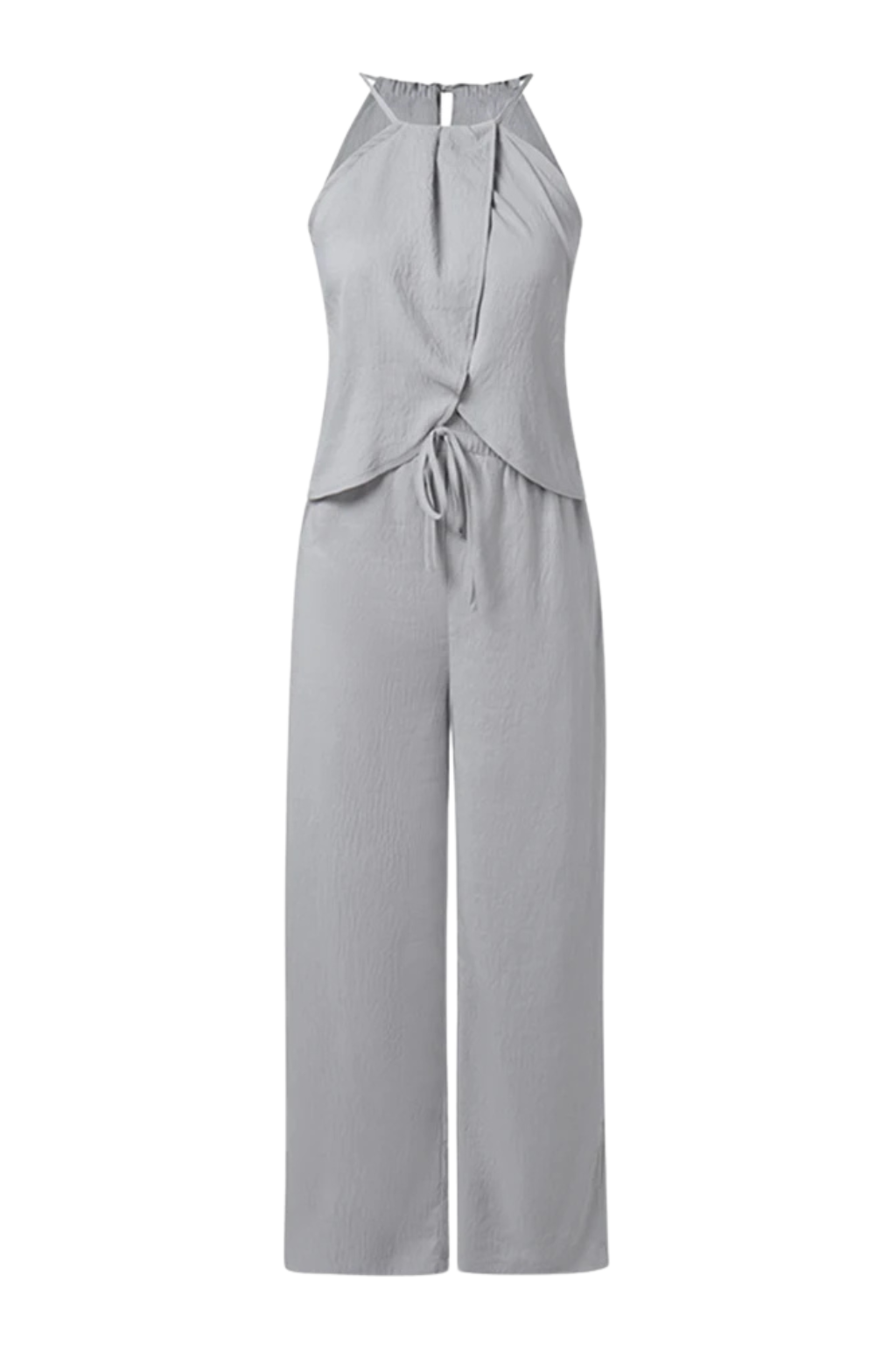 Women's Halter Top and Wide Leg Trousers Set – Summer Style