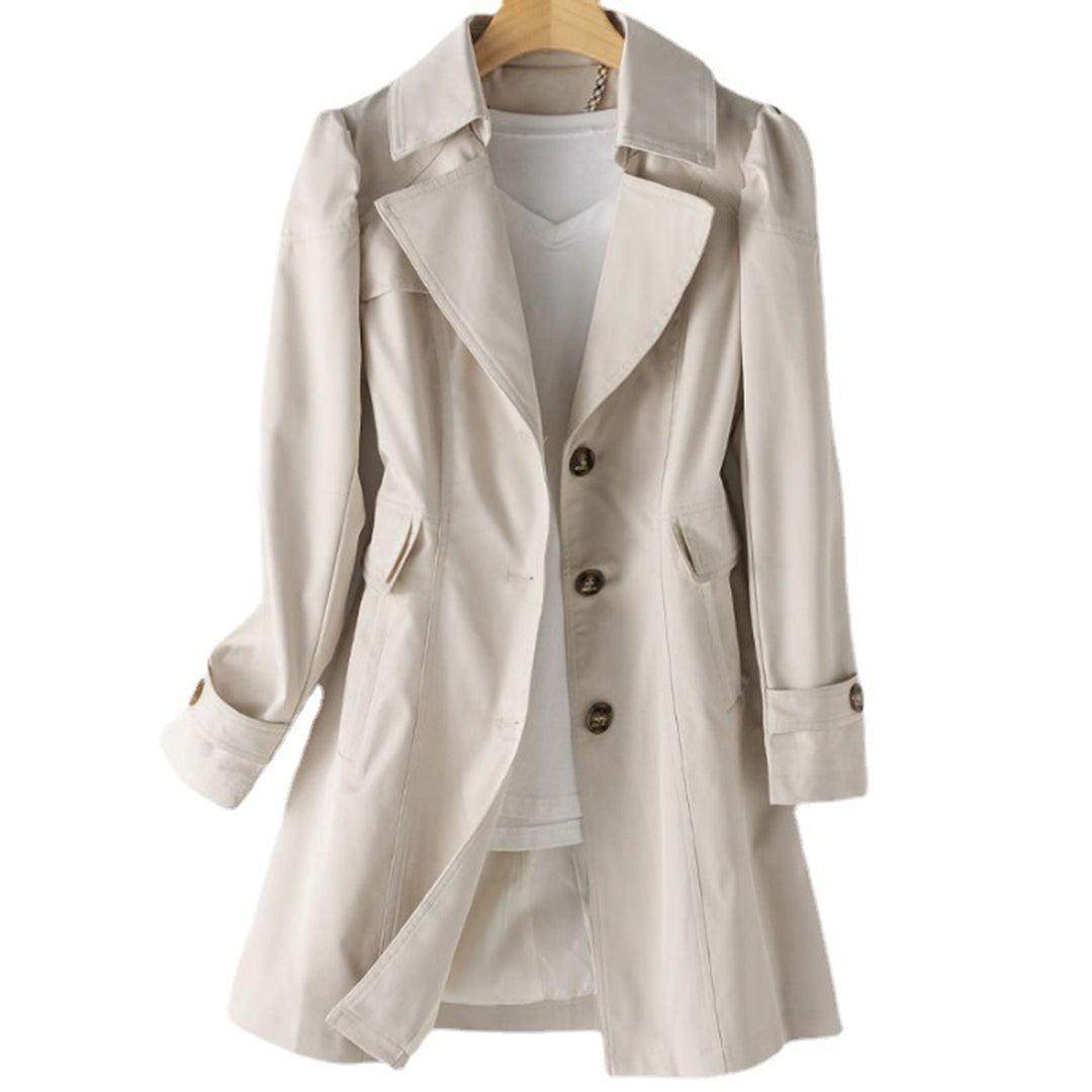 Women's Classic Double-Breasted Trench Coat – Timeless Outerwear Style