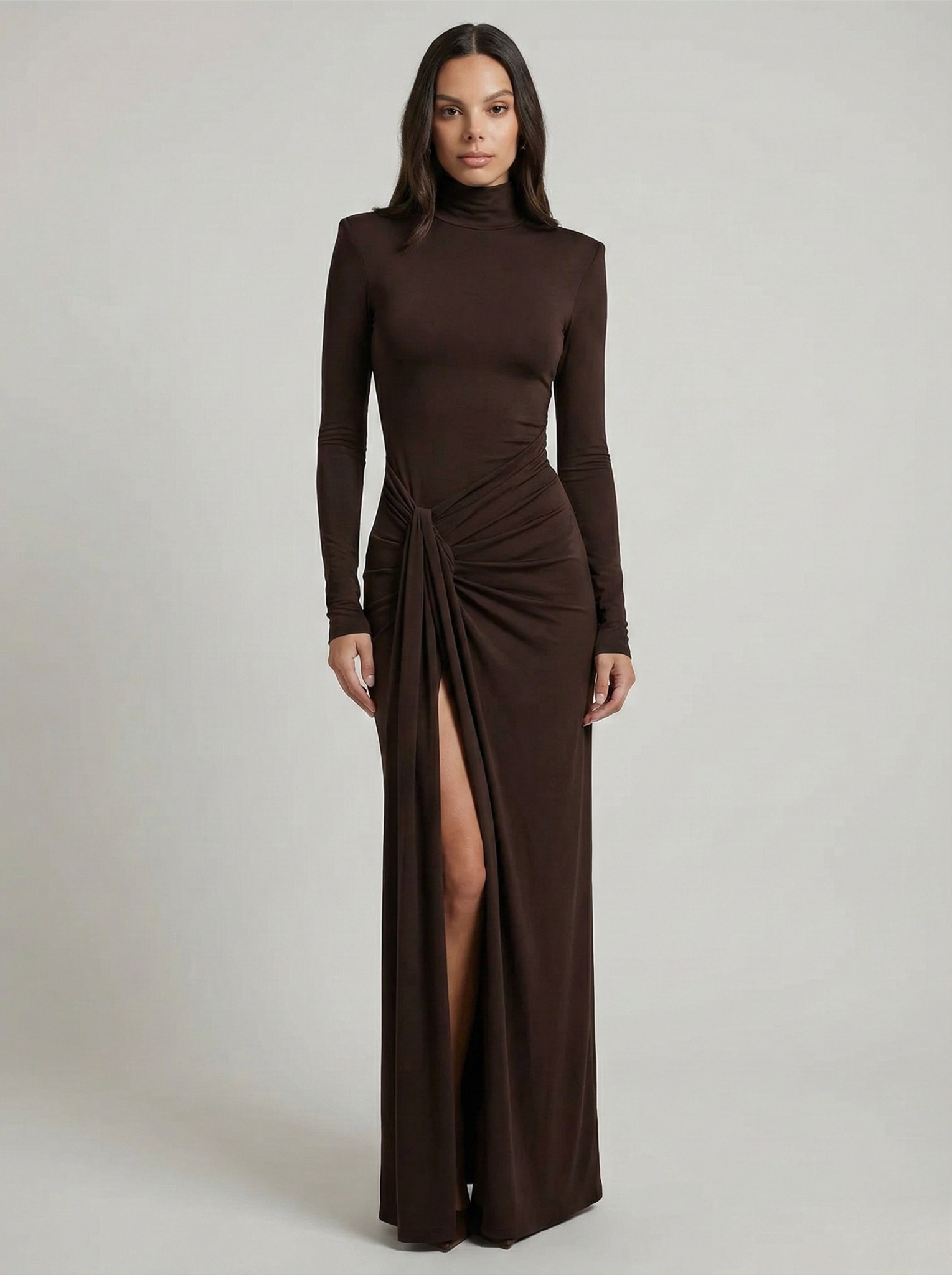 Women's Classy Ruched Maxi Dress
