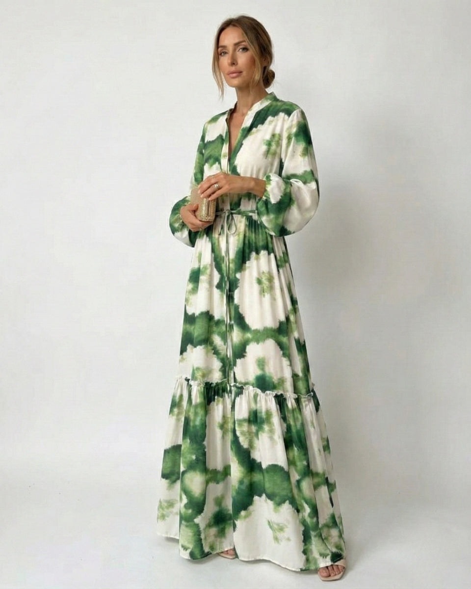 Women's Enchanted Flow Tie-Waist Maxi Dress