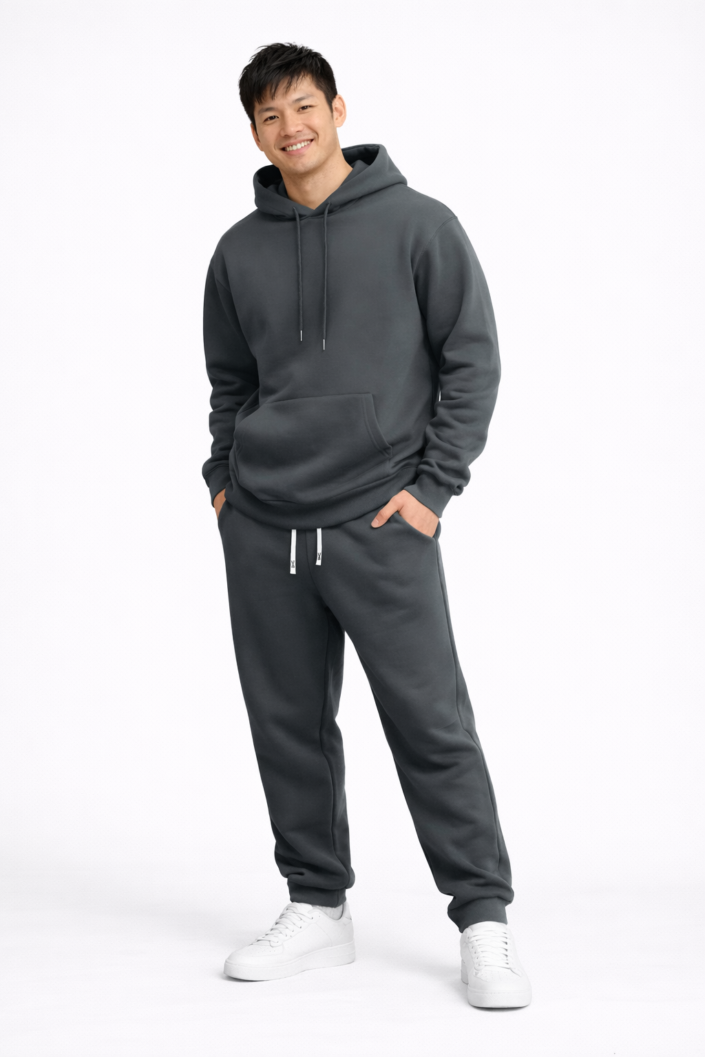Men's Hoodie and Jogger Tracksuit Set – Comfortable Polyester Sport Style