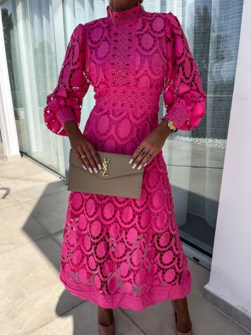 Women's Celestial Harmony Lace Midi Dress