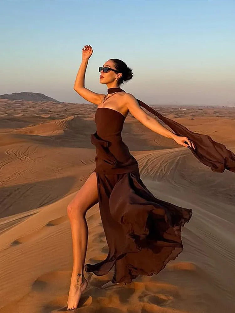 Women's Enchanted Motion High-Slit Maxi Dress