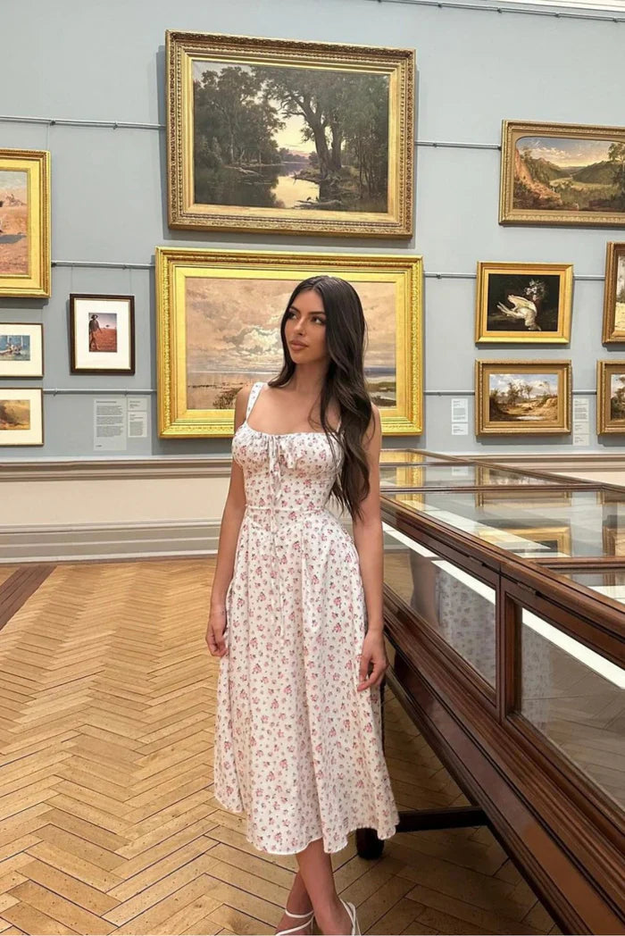 Women's Garden Whispers Ruched Bodice Midi Dress