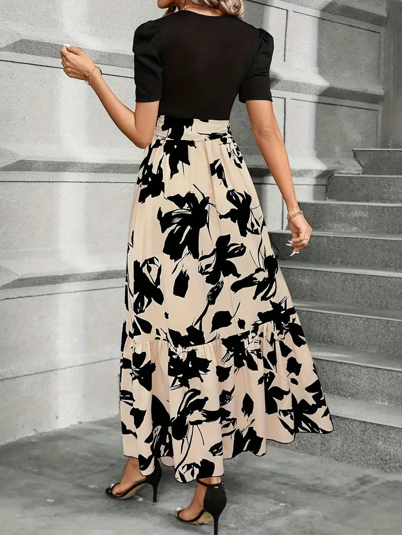 Women's Modern Grace Bow-Tie Waist Maxi Dress