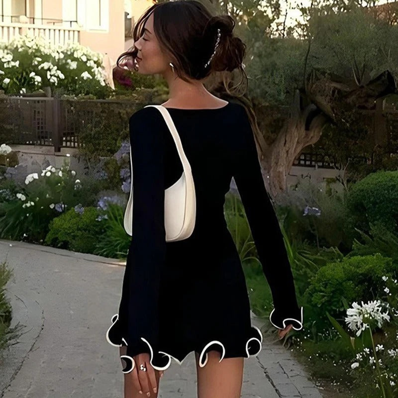 Women's Elegant Ruffle Mini Dress