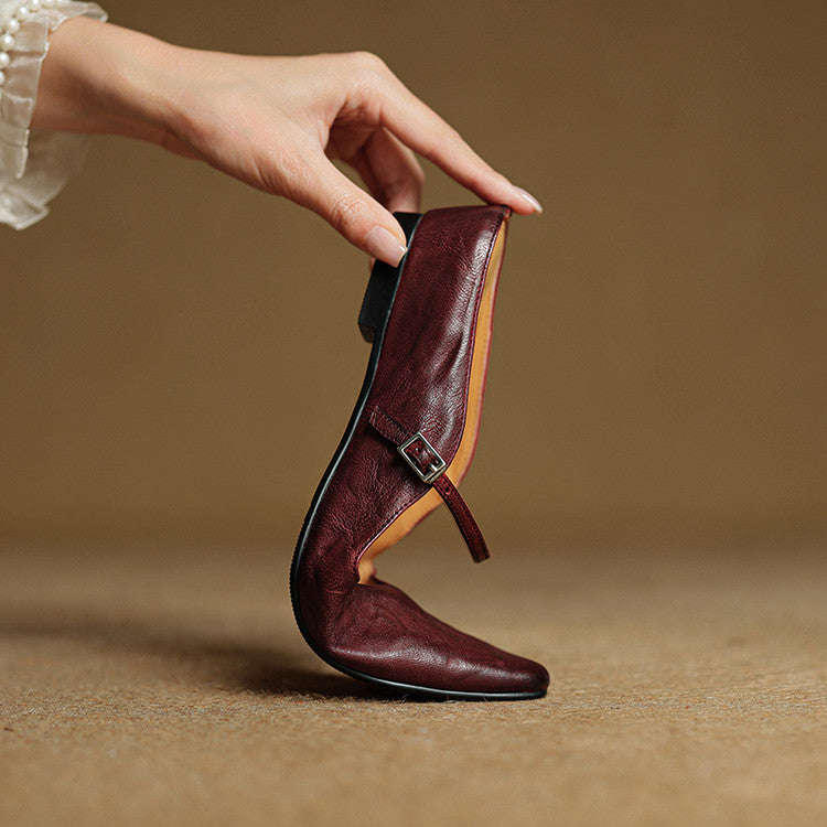 Women's Genuine Leather Slip-On Mules – Chic Everyday Comfort