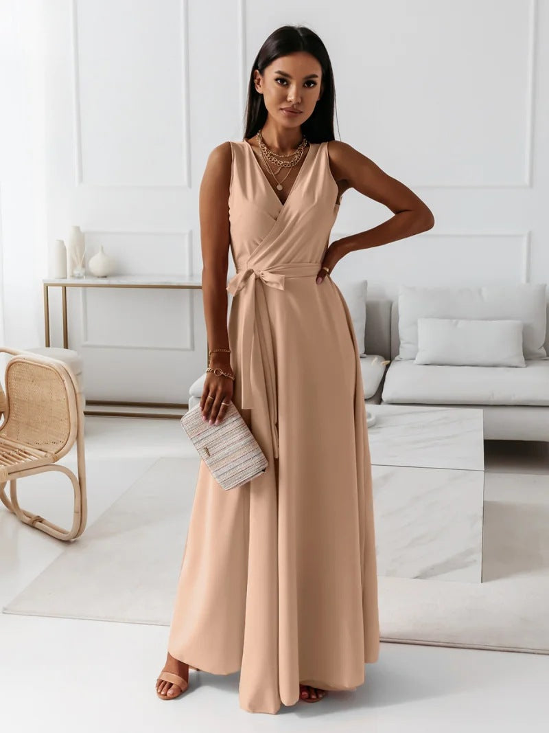 Women's Wedding Guest Wrap Maxi Dress – Flattering Elegant Occasion Style