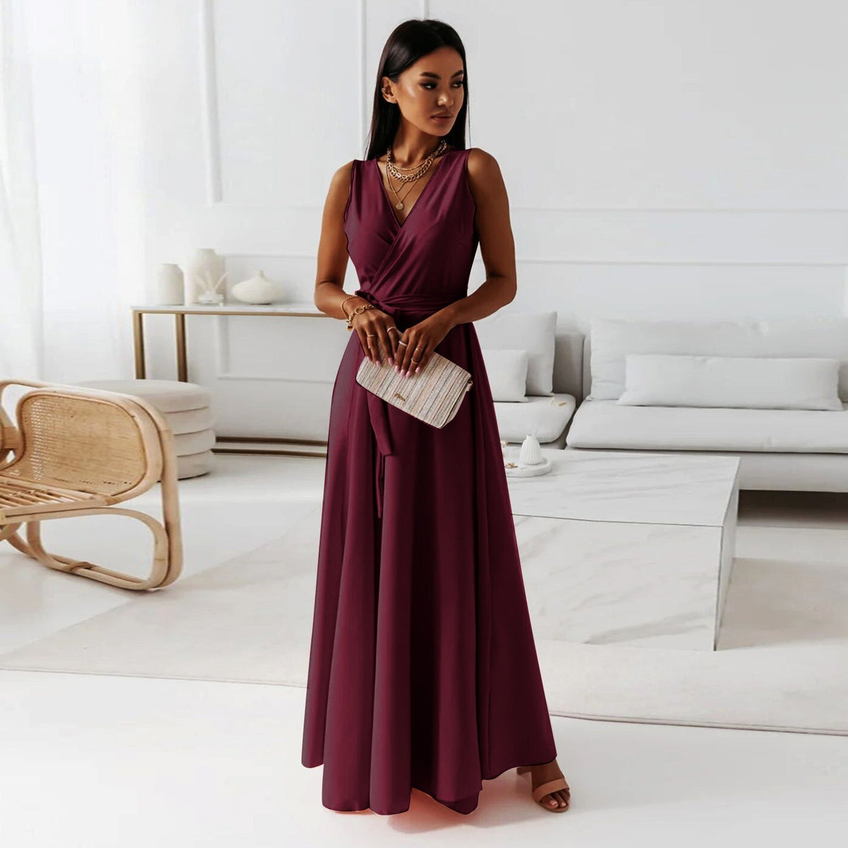 Women's Elegant Evening Maxi Dress – Graceful Occasion Wear