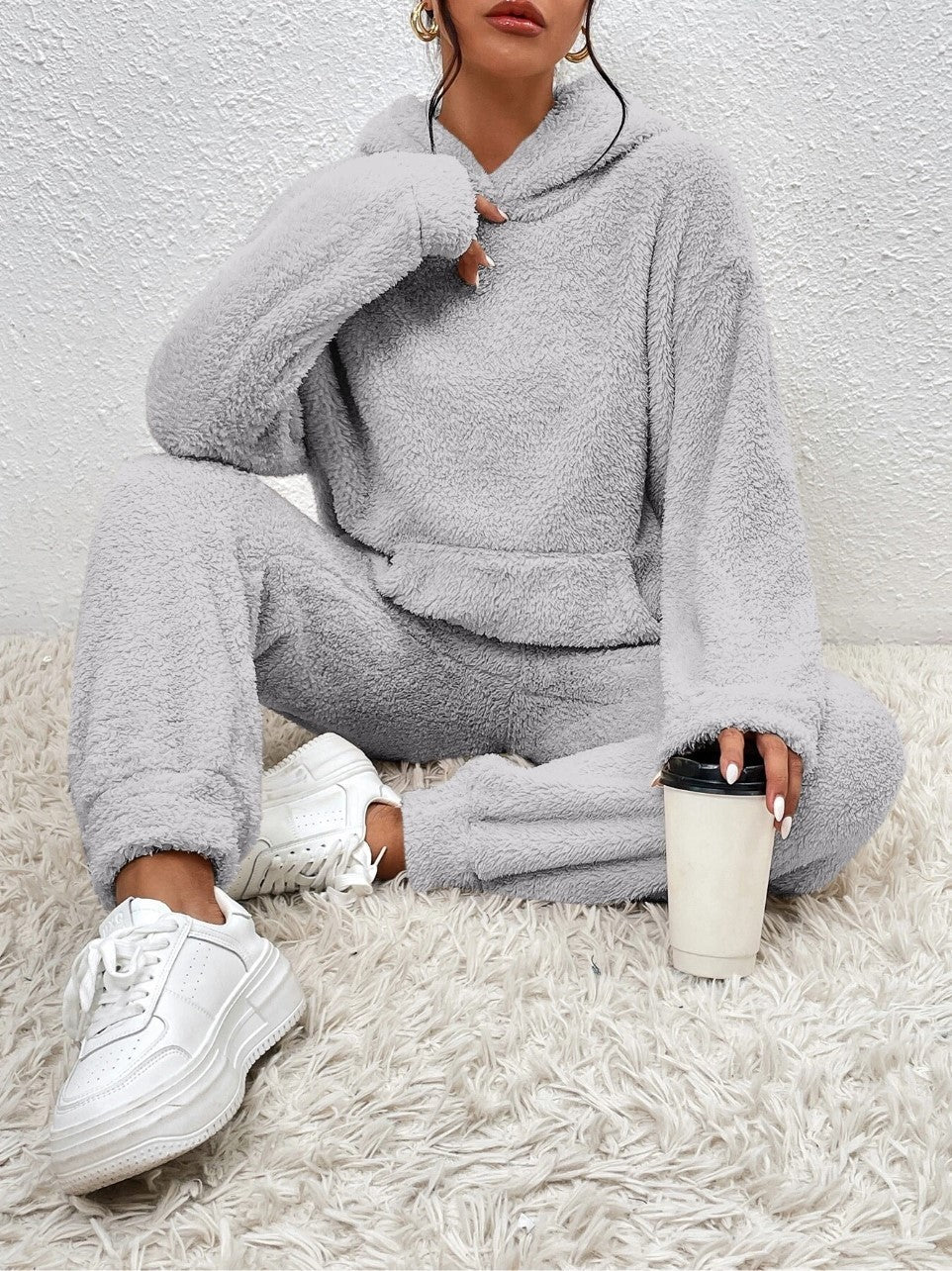 Women's Fleece Lounge Set – Hoodie and Joggers Cozy Comfort Style
