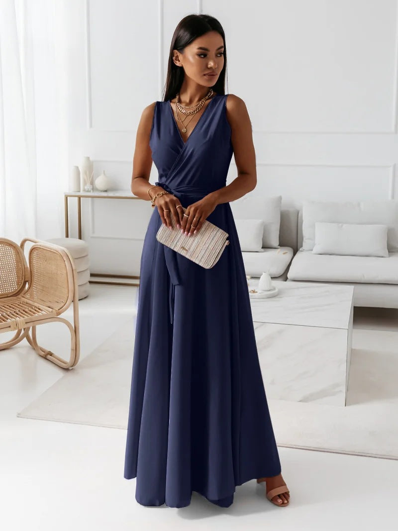 Women's Wedding Guest Wrap Maxi Dress – Flattering Elegant Occasion Style