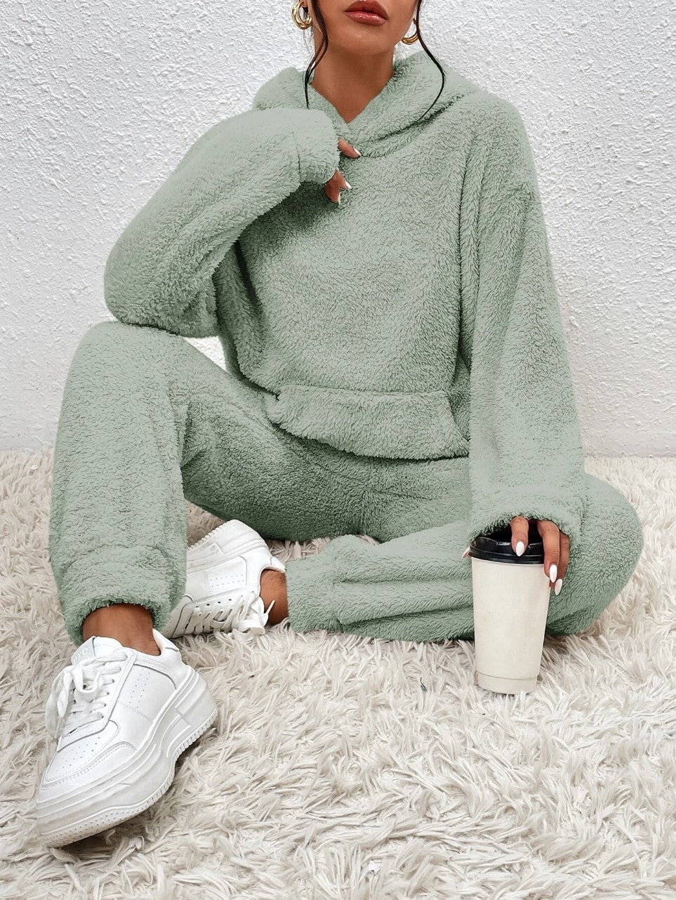 Women's Fleece Lounge Set – Hoodie and Joggers Cozy Comfort Style