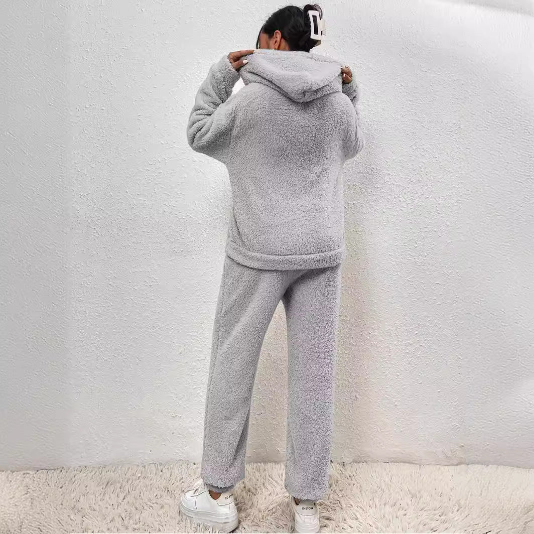 Women's Fleece Lounge Set – Hoodie and Joggers Cozy Comfort Style