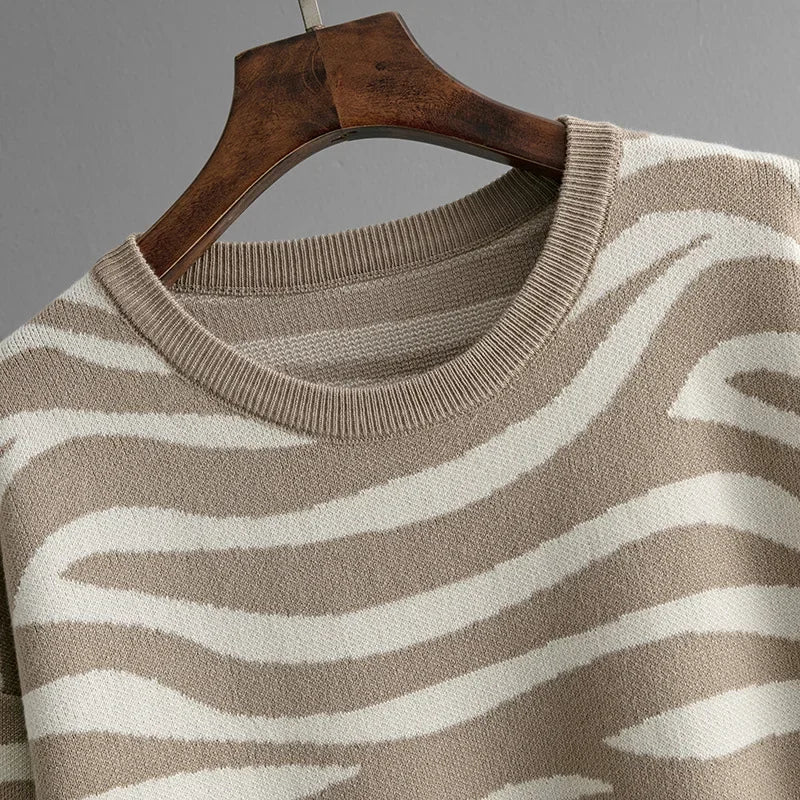 Women's Zebra Cashmere Lounge Set – Soft Chic Comfortable Style