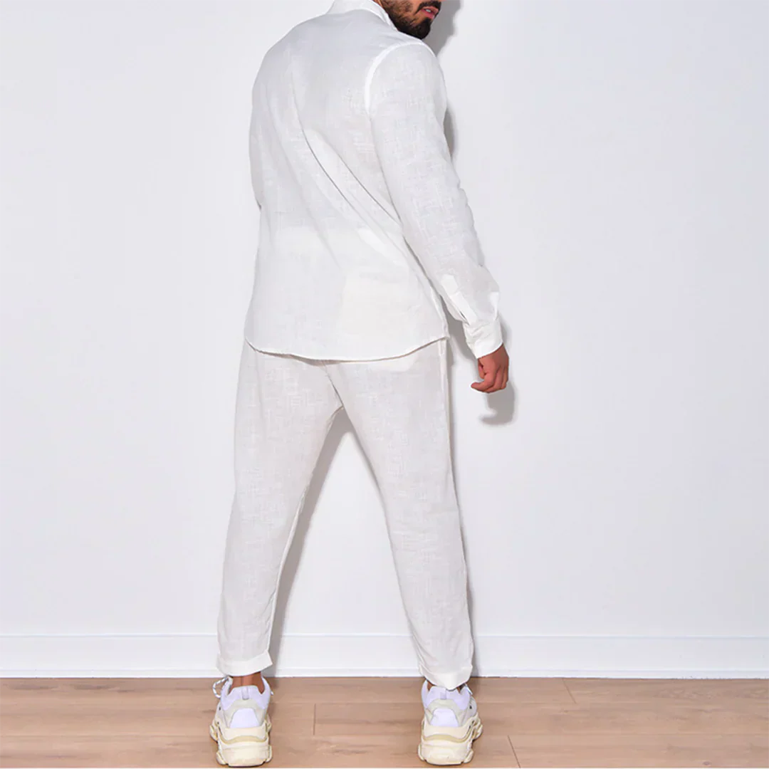 Men's Lightweight Summer Set – Breathable Long Sleeve Comfortable Style