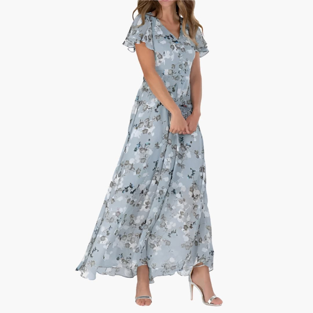Women's Round Neck Midi Dress – Straight Fit Easy Everyday Style