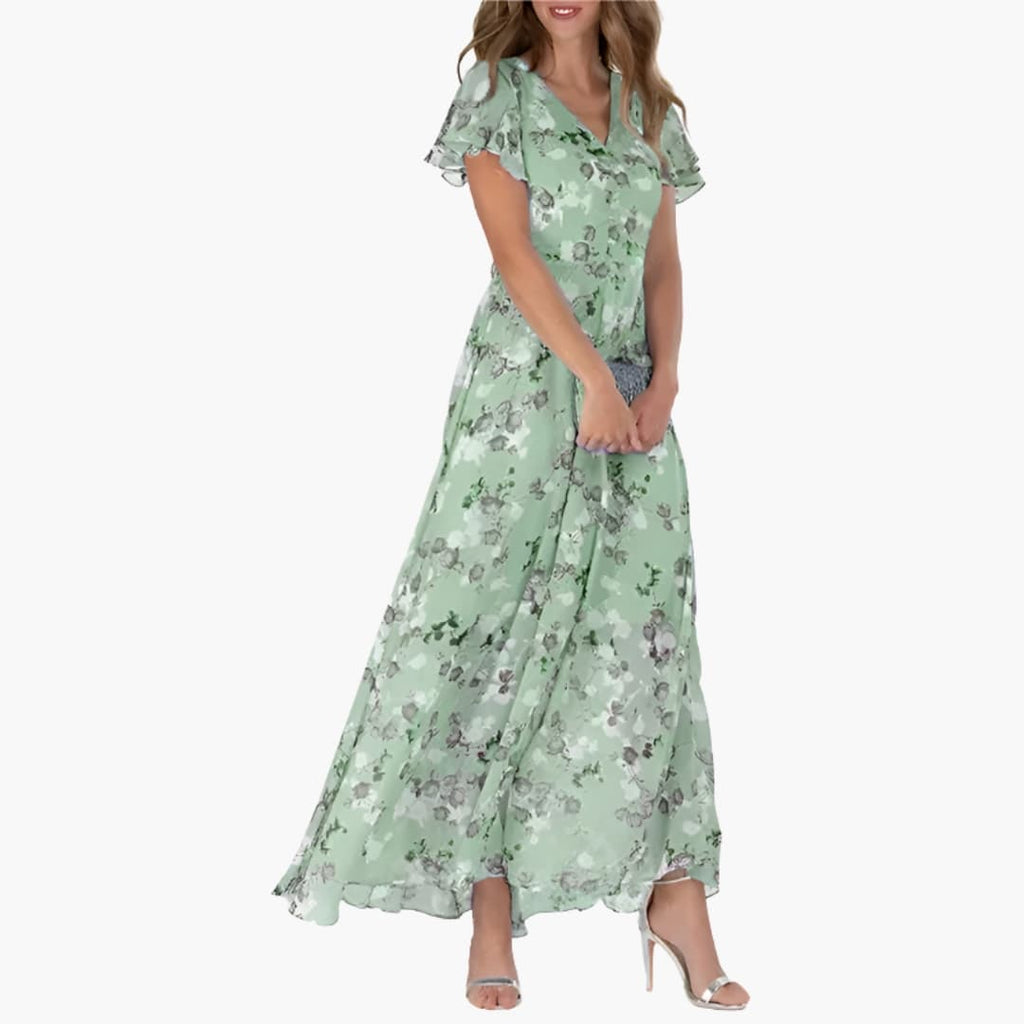 Women's Round Neck Midi Dress – Straight Fit Easy Everyday Style