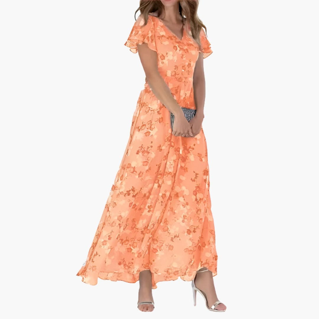 Women's Round Neck Midi Dress – Straight Fit Easy Everyday Style