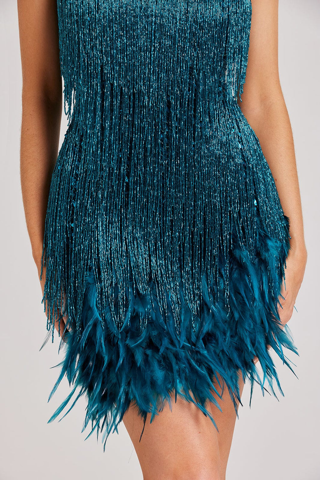 Women's White Sequin Fringe Party Dress – Dazzling Glamorous Style