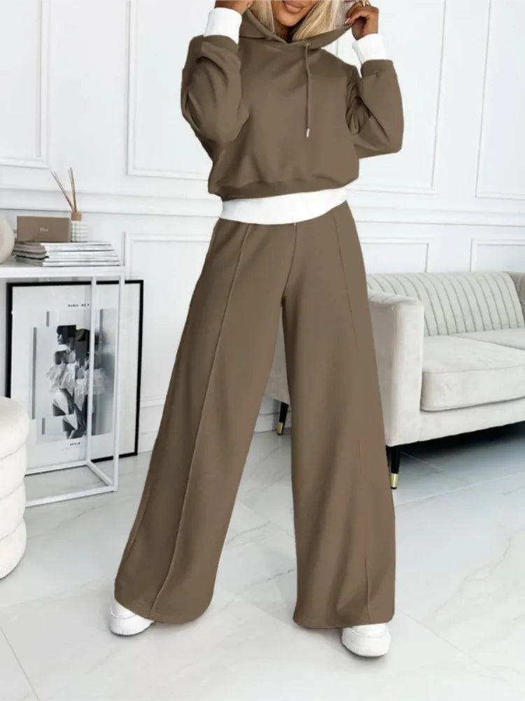 Women's Relaxed Two-Piece Set – Matching Top and Pants Casual Style