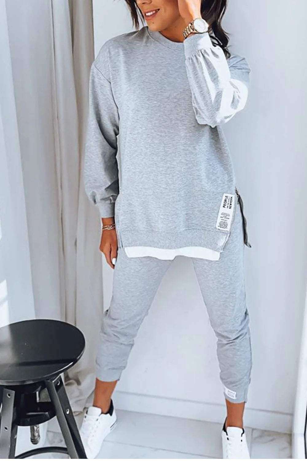 Women's Long Sleeve Tracksuit Set – Comfortable Fitted Everyday Style