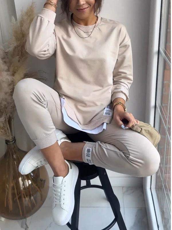 Women's Long Sleeve Tracksuit Set – Comfortable Fitted Everyday Style