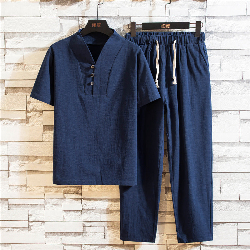 Men's Summer T-Shirt and Shorts Set – Lightweight Casual Everyday Style