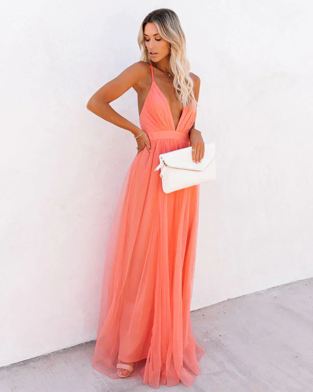 Women's Flowy Elegant Maxi Dress – Graceful Occasion Style