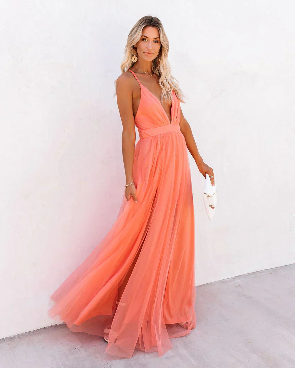 Women's Flowy Elegant Maxi Dress – Graceful Occasion Style
