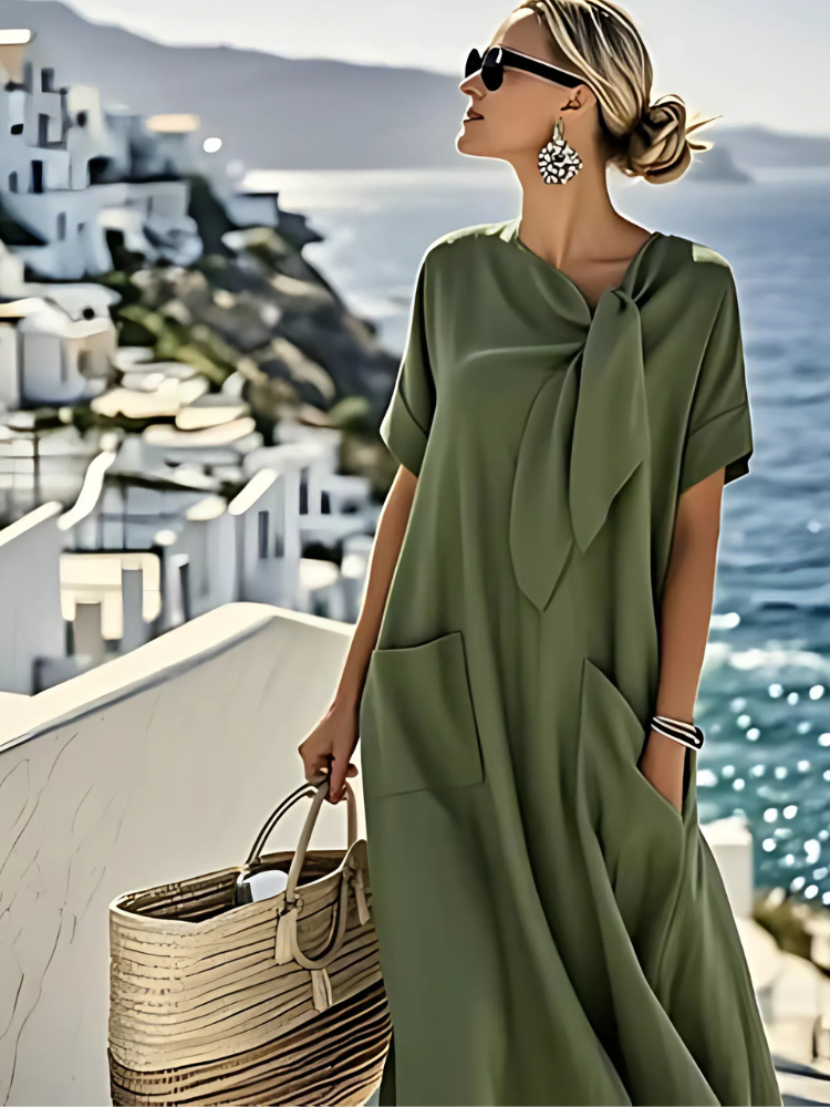 Women's Elegant Dress with Pockets – Stylish Comfortable Everyday Wear