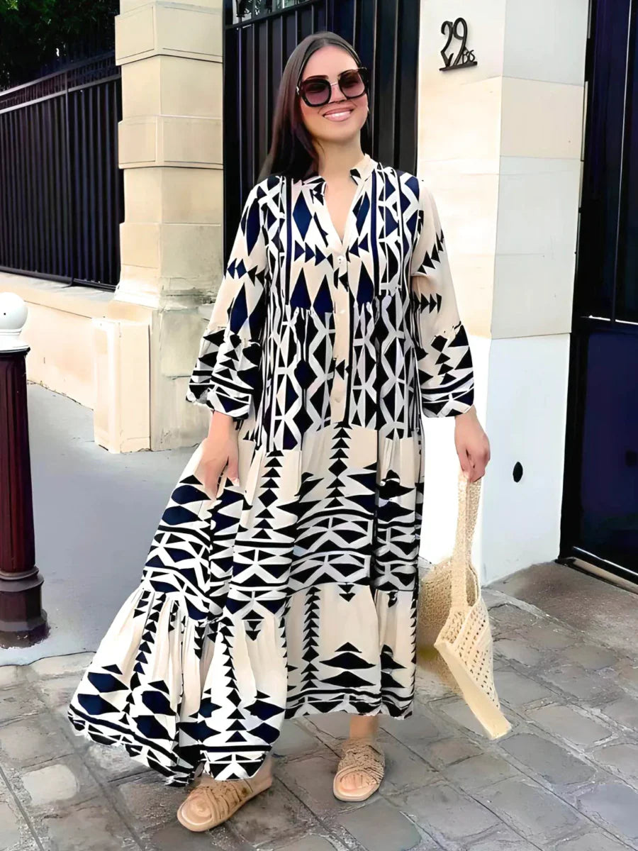 Women's Royal Lace Maxi Dress – Elegant Occasion Style