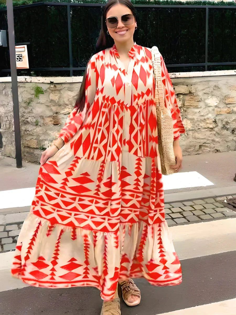 Women's Royal Lace Maxi Dress – Elegant Occasion Style