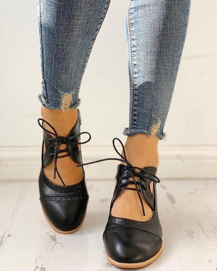 Women's Heeled T-Strap Shoes – Elegant Lace-Up Occasion Style